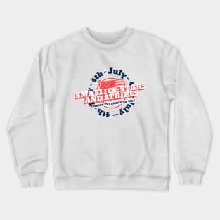 Smallies, Stars, and Stripes: Fishing the American Way on the 4th of July Crewneck Sweatshirt